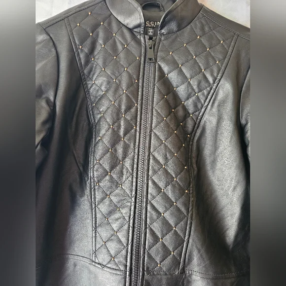 Baccini | Studded Leather Jacket | Size: Extra Small - Picture 2 of 8